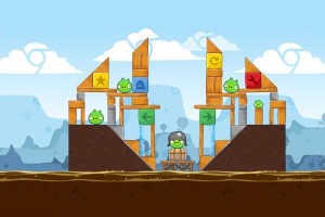 Angry Birds Chrome - Уровень Dimension №1