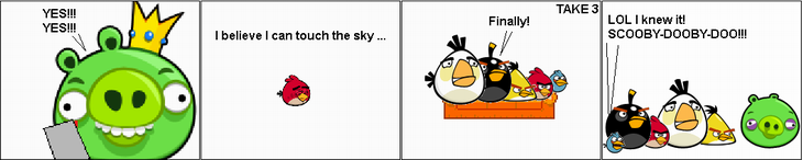 Мини-комиксы про Angry Birds от SailorRaybloomDZ - вторая часть