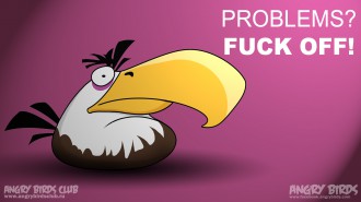 Обои Angry Birds Mighty Eagle "FUCK OFF!"