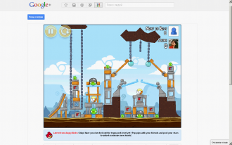 Angry Birds в Google+ - Teamwork уровень 1-1