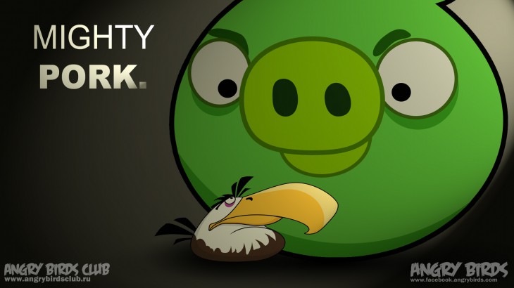 Обои Angry Birds Mighty Pork (Могучий Кабан)