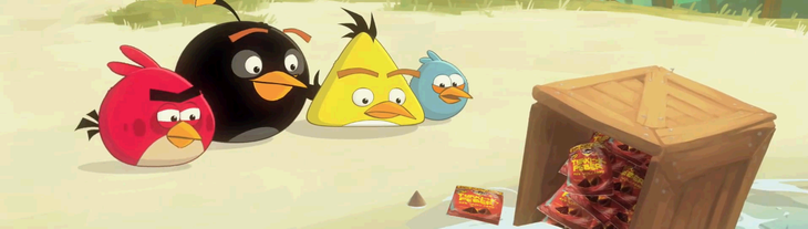 Angry Birds рекламируют Tyrkisk Peber Volcano