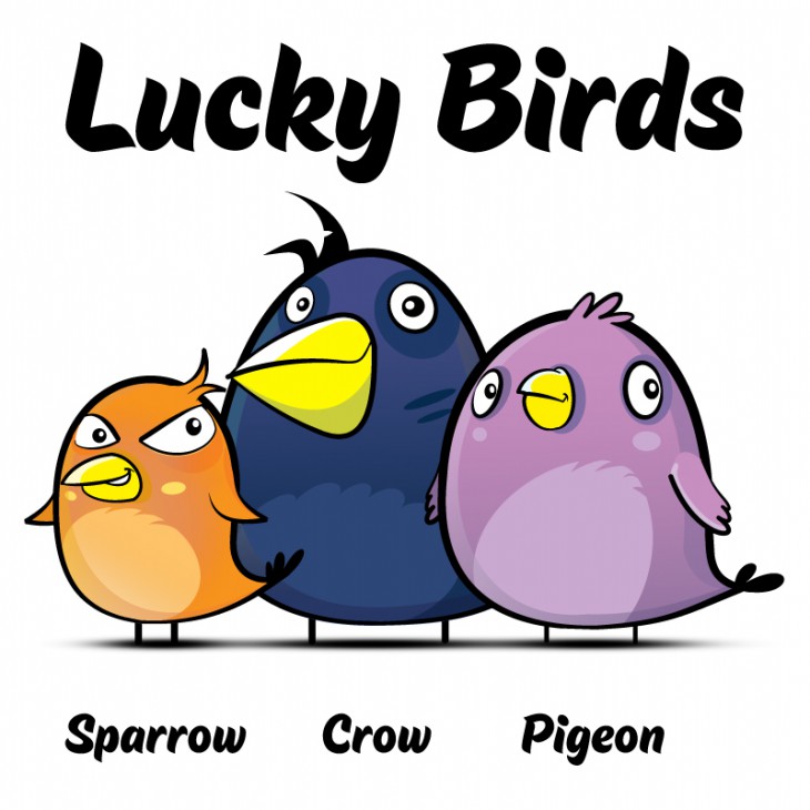 Персонажи игры Lucky Birds