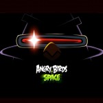 Angry Birds Space Птица-лазер в темноте обои для iPad