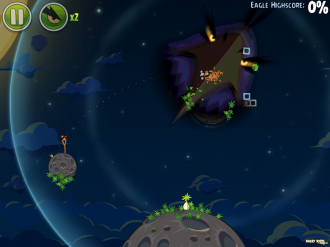Angry Birds Space - Космический Орёл в действии