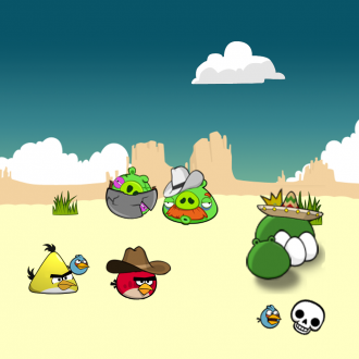 Обои Angry Birds Ham 'em High Wallpaper для iPad от Mr. Green