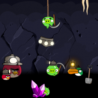 Обои Angry Birds Mine and Dine Wallpaper для iPad от Mr. Green