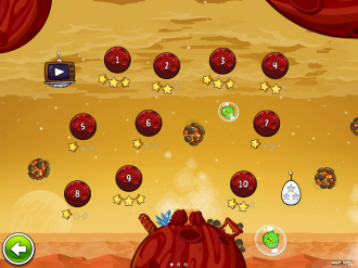 Angry Birds Space - Red Planet: Выбор уровня