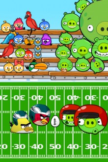 Angry Birds обои для iPhone - Американский Футбол - от Mr.Green