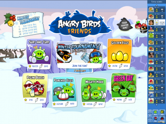 Angry Birds Friends - Главное меню