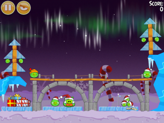 Angry Birds Seasons - Winter Wonderham: Уровень 1-1