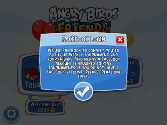 Angry Birds Friends Mobile: Без Facebook-а никуда